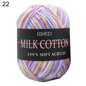 Three Section Dyed Multi-color Jacquard Score Lines With Medium Thick Lines (Option: Purple yellow)
