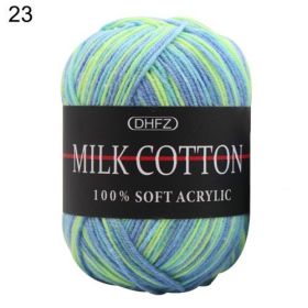 Three Section Dyed Multi-color Jacquard Score Lines With Medium Thick Lines (Option: Green blue A)