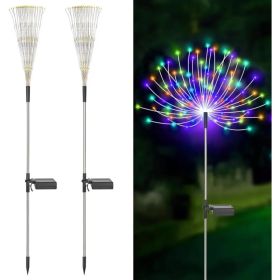 Outdoor Solar Fireworks Light 150LED 8 Lighting Mode Sensor Light Waterproof Garden Decoration Courtyard Passage Christmas, Halloween, Party, Wed (Option: 12pcs)